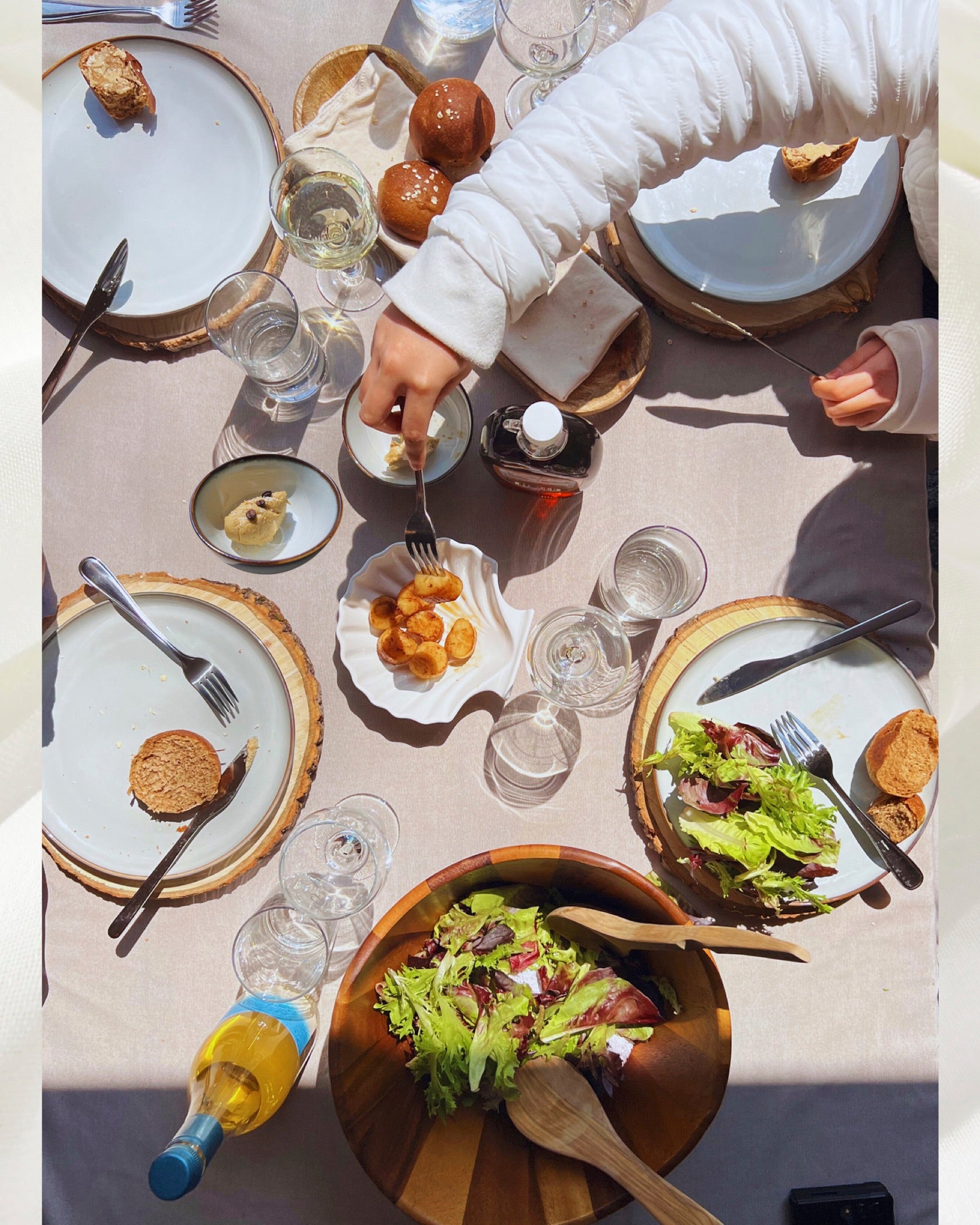 Scallop, picnic, maple coffee