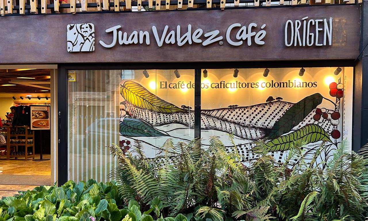 Juan Valdez Cafe in Bogota, Columbia