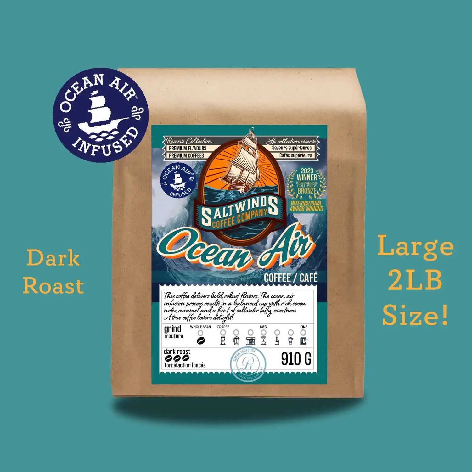 Original Ocean Air Blend - Medium Dark Roast Coffee