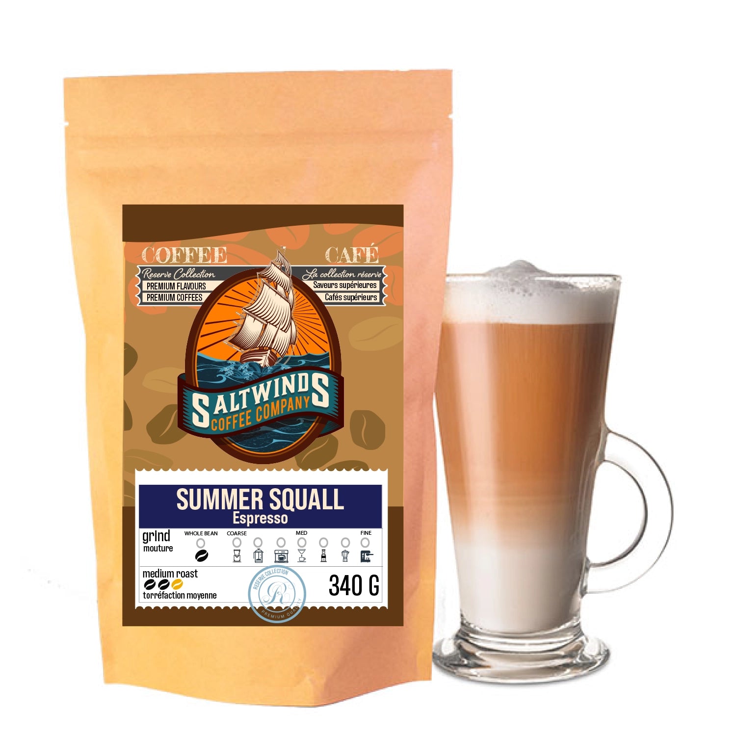 Summer Squall Espresso with Glass