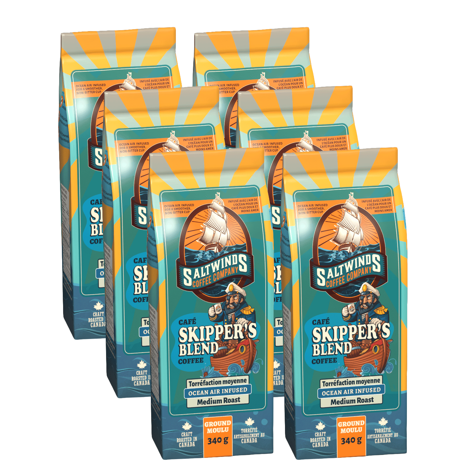Skippers Blend medium grind - 6 pack